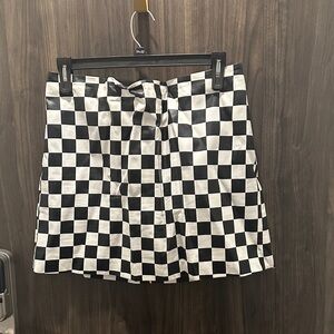 Forever 21 Black and White Checkered Mini Skirt